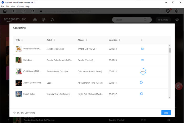 Converting Amazon Music songs